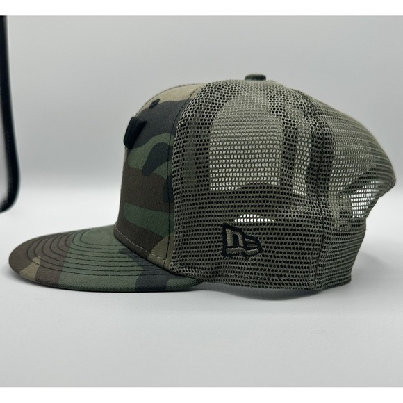 Utah Jazz Trucker Hat New Era 9Fifty Snapback Woodland Camo Black Note NBA NWOT - Picture 2 of 8